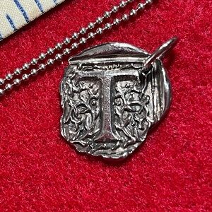 Waxing Poetic Silver Initial T Pendant Necklace - Letter T